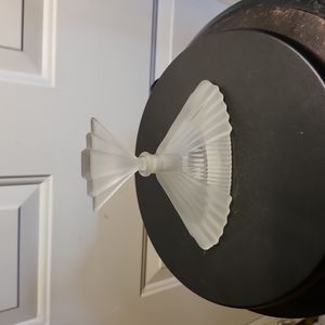 Silvestri Frosted Satin Glass Art Deco Perfume Bottle w/ Stopper